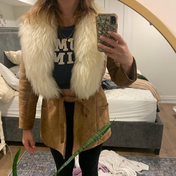 Penny lane or Daisy jones pure suede and sheep skin coat - Picture 4 of 4